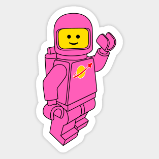 Spaceman! (Pink) Sticker